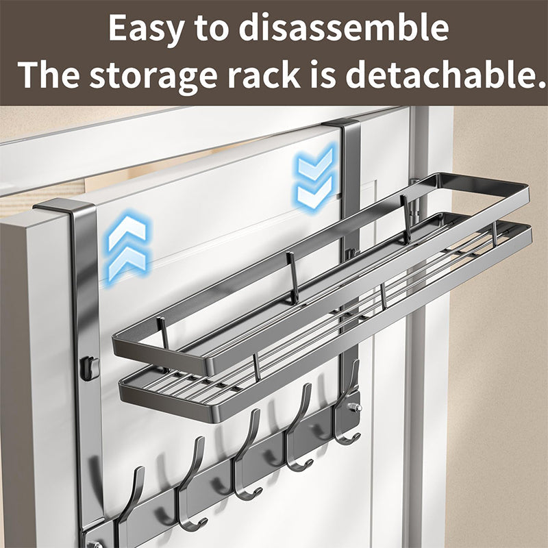 🔥While Supplies Last 50% OFF!🎉 Over The Door Hooks with Storage Basket