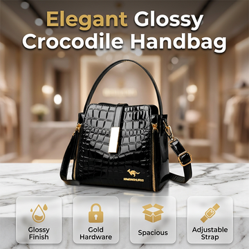 🏆LAST DAY SALE 50% OFF🔥Glossy Crocodile Pattern Women's Handbag