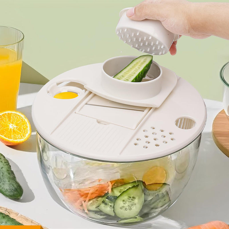 📢📢40% OFF !! ⏰9-in-1 Multifunctional Large Capacity Salad Spinner & Slicer