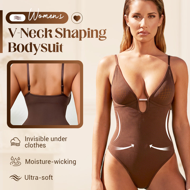 📢📢40% OFF !! ⏰Women's Deep V-Neck Waist Shaping Bodysuit