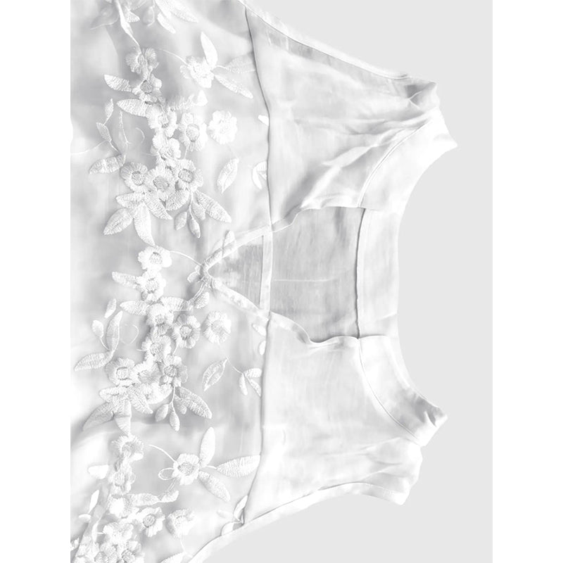 📢📢40% OFF⏰Women’s Chic Floral Lace Sleeveless Shirt