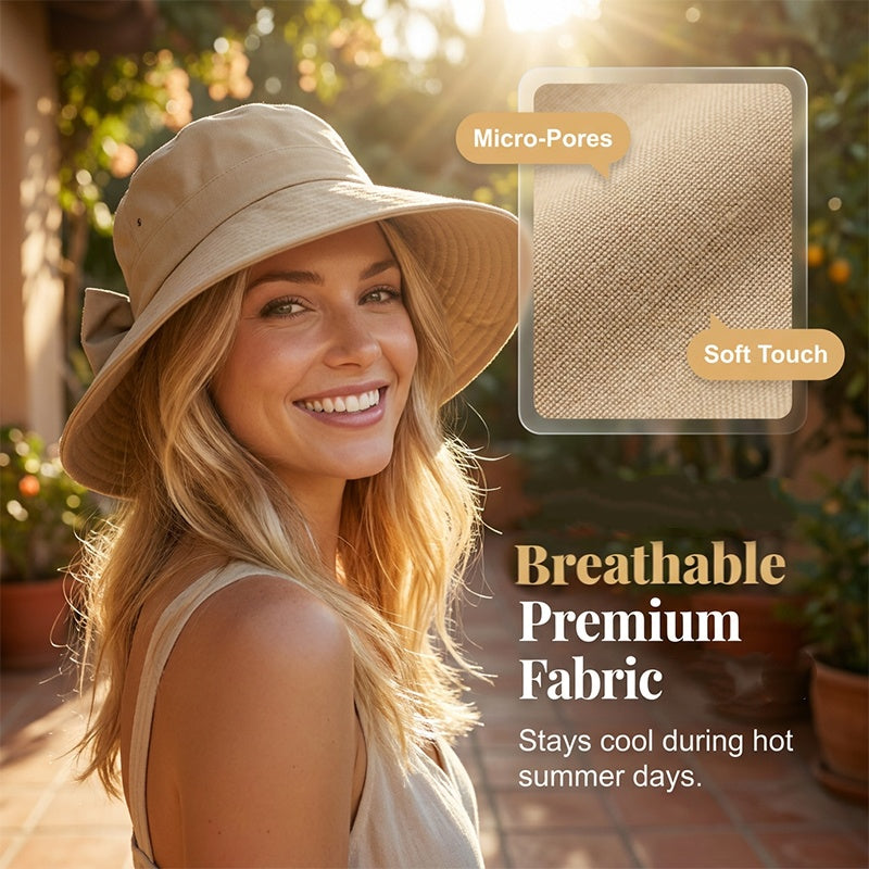 🥳SUMMER HOT SALE🥳💞50K+ SOLD!💥50% OFF! 🔥 Women's Bowknot Wide Brim Sun Hat ☀️ UV Protection Summer Beach Hat 🌴