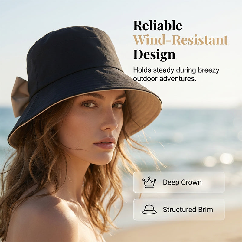 🥳SUMMER HOT SALE🥳💞50K+ SOLD!💥50% OFF! 🔥 Women's Bowknot Wide Brim Sun Hat ☀️ UV Protection Summer Beach Hat 🌴