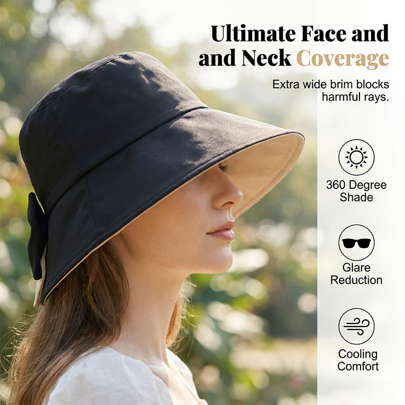🥳SUMMER HOT SALE🥳💞50K+ SOLD!💥50% OFF! 🔥 Women's Bowknot Wide Brim Sun Hat ☀️ UV Protection Summer Beach Hat 🌴