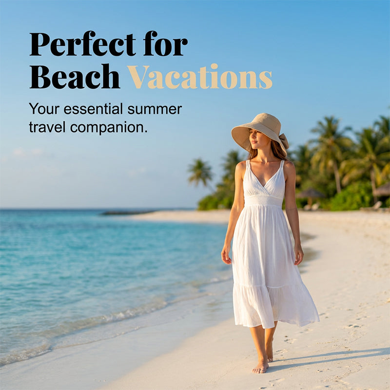 🥳SUMMER HOT SALE🥳💞50K+ SOLD!💥50% OFF! 🔥 Women's Bowknot Wide Brim Sun Hat ☀️ UV Protection Summer Beach Hat 🌴