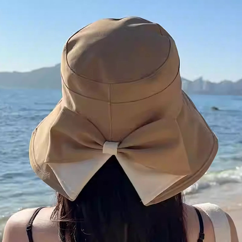 🥳SUMMER HOT SALE🥳💞50K+ SOLD!💥50% OFF! 🔥 Women's Bowknot Wide Brim Sun Hat ☀️ UV Protection Summer Beach Hat 🌴
