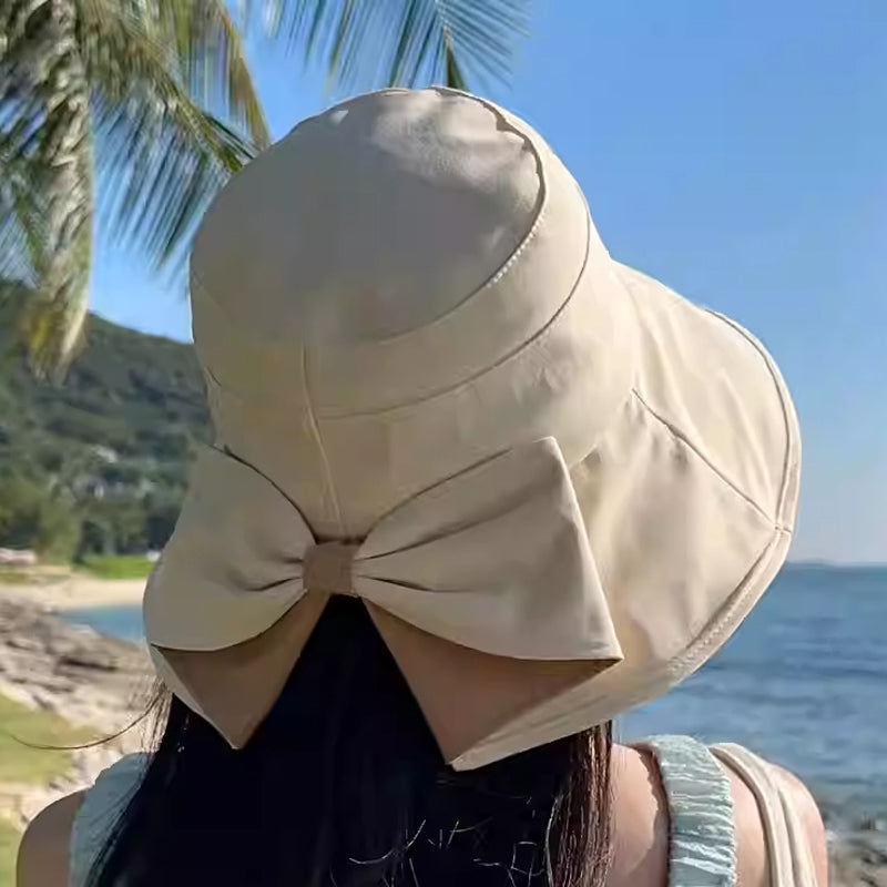 🥳SUMMER HOT SALE🥳💞50K+ SOLD!💥50% OFF! 🔥 Women's Bowknot Wide Brim Sun Hat ☀️ UV Protection Summer Beach Hat 🌴