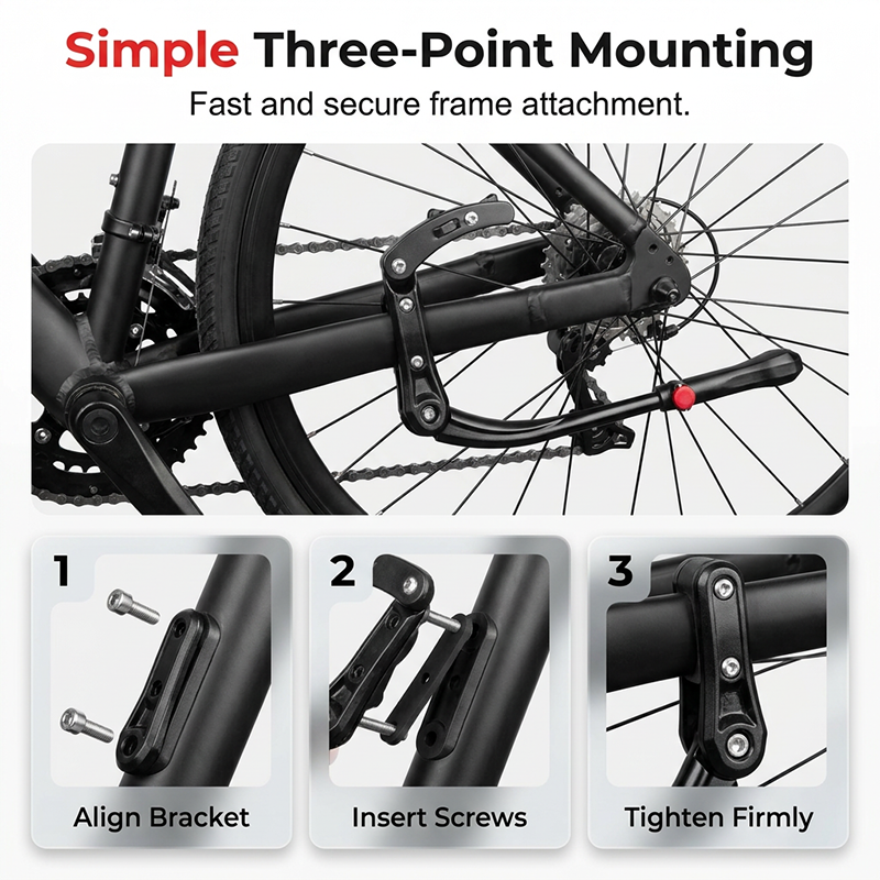 📢📢50% OFF !! ⏰Universal Adjustable Aluminum Alloy Bicycle Side Kickstand