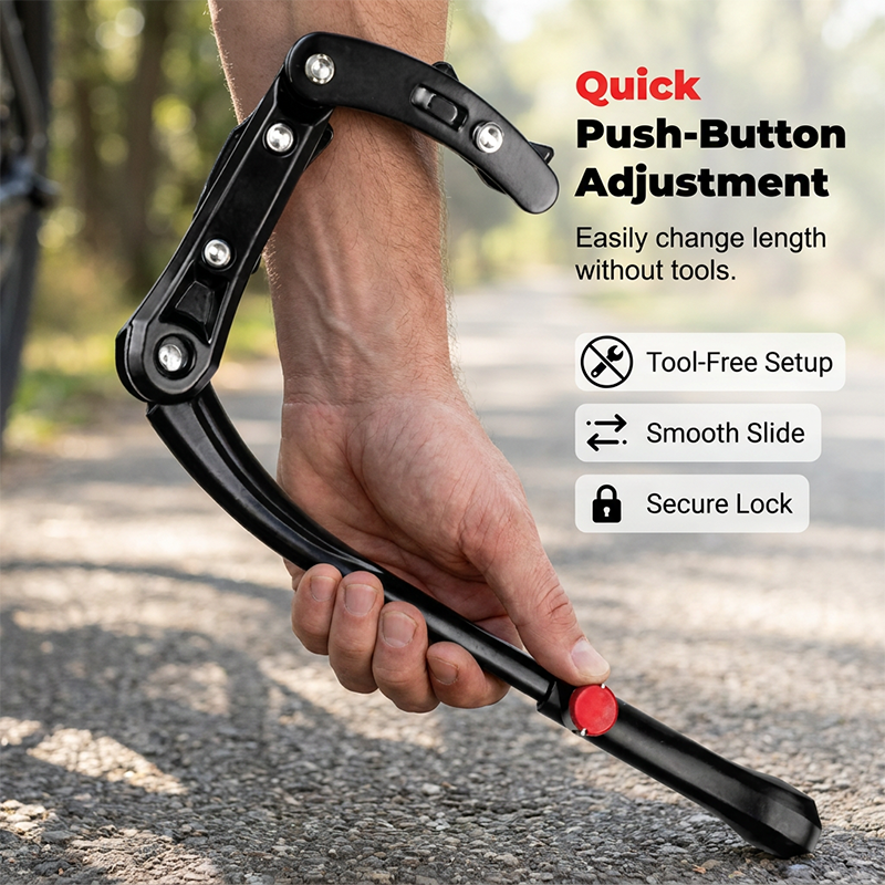 📢📢50% OFF !! ⏰Universal Adjustable Aluminum Alloy Bicycle Side Kickstand