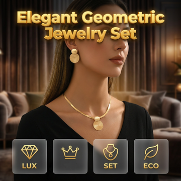 🎁2026 New Arrivals 50% OFF💥Modern Chic Necklace & Earring Set – Gold finish, geometric design & lightweight – perfect for daily elegance or gifting – includes matching pieces for a polished look 💫