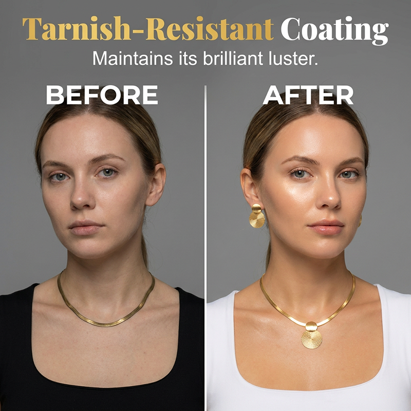 🎁2026 New Arrivals 50% OFF💥Modern Chic Necklace & Earring Set – Gold finish, geometric design & lightweight – perfect for daily elegance or gifting – includes matching pieces for a polished look 💫
