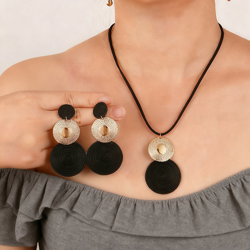 🎁2026 New Arrivals 50% OFF💥Modern Chic Necklace & Earring Set – Gold finish, geometric design & lightweight – perfect for daily elegance or gifting – includes matching pieces for a polished look 💫