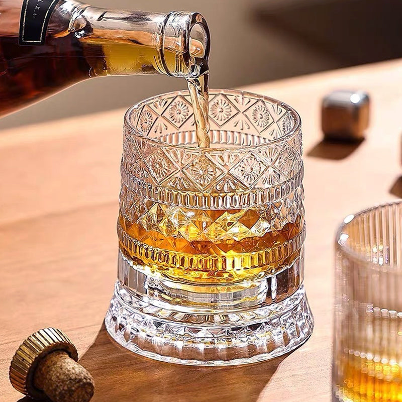 📢📢40% OFF !! ⏰360° Rotating Whiskey Glass Tumbler