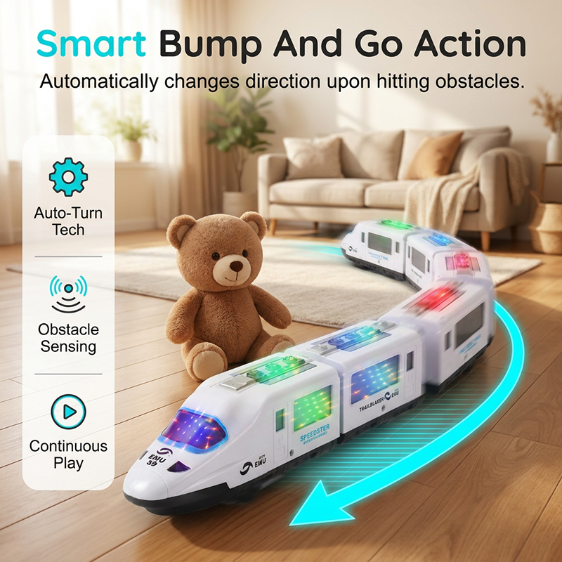 📢📢50% OFF !! ⏰Electric Bullet Train Toy with Lights & Music