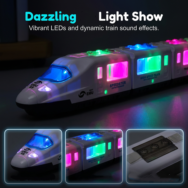 📢📢50% OFF !! ⏰Electric Bullet Train Toy with Lights & Music