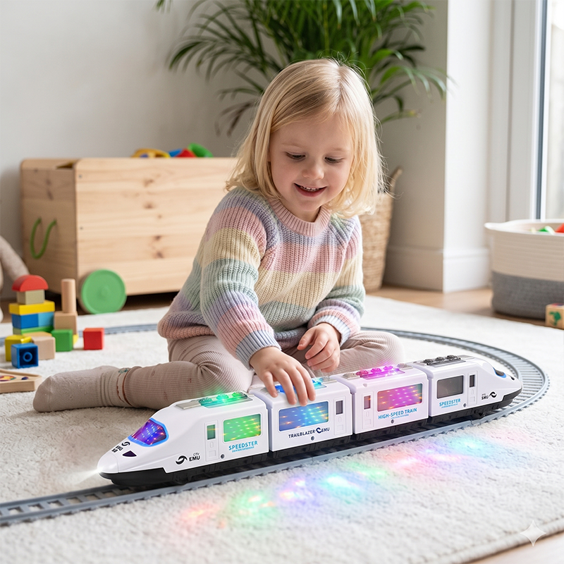 📢📢50% OFF !! ⏰Electric Bullet Train Toy with Lights & Music