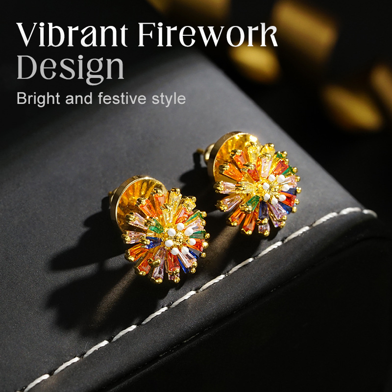 📢📢40% OFF !! ⏰Colorful Firework Stud Earrings for Women