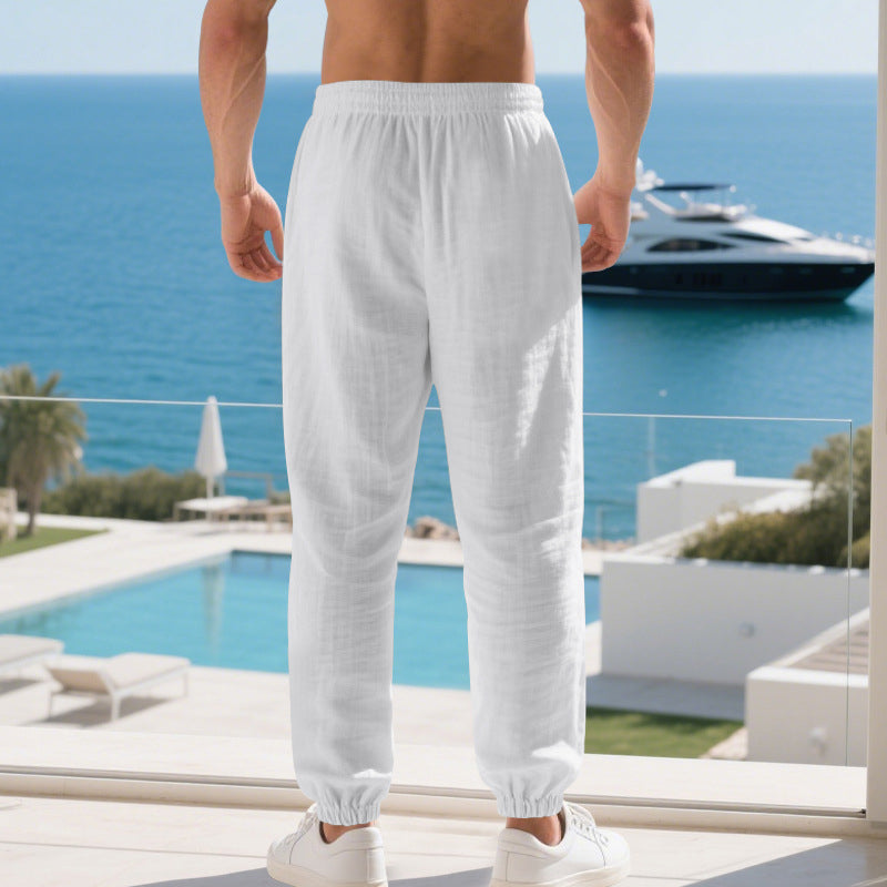 📢📢50% OFF⏰Men's Casual Linen Blend Drawstring Pants