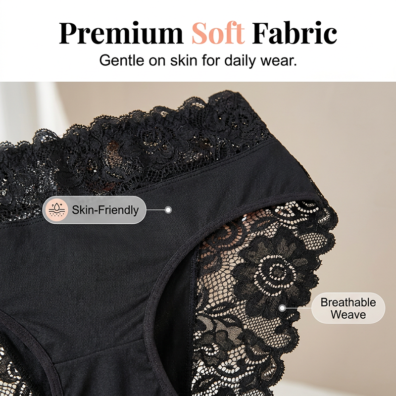 📢📢40% OFF !! ⏰Women's Soft Breathable Lace Briefs