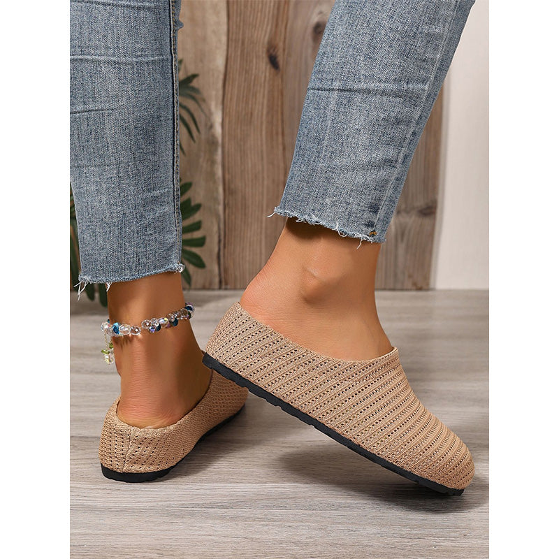 🎁2026 New Arrivals 50% OFF💥Women's Breathable Knit Slip-On Mules – Lightweight & cushioned – Easy on/off, perfect for casual days or quick errands – airy and comfy 🌸