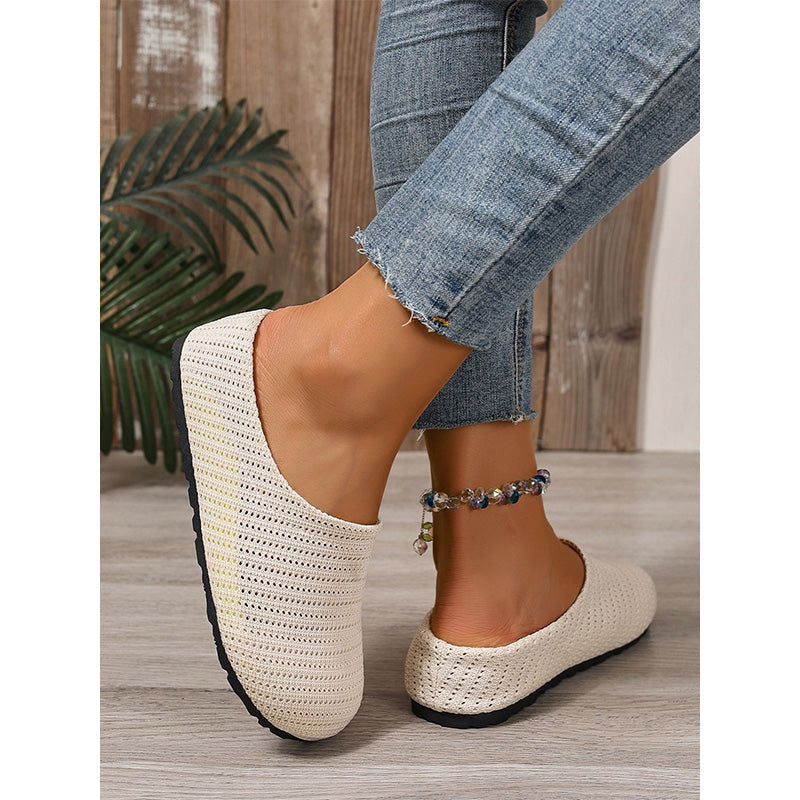 🎁2026 New Arrivals 50% OFF💥Women's Breathable Knit Slip-On Mules – Lightweight & cushioned – Easy on/off, perfect for casual days or quick errands – airy and comfy 🌸