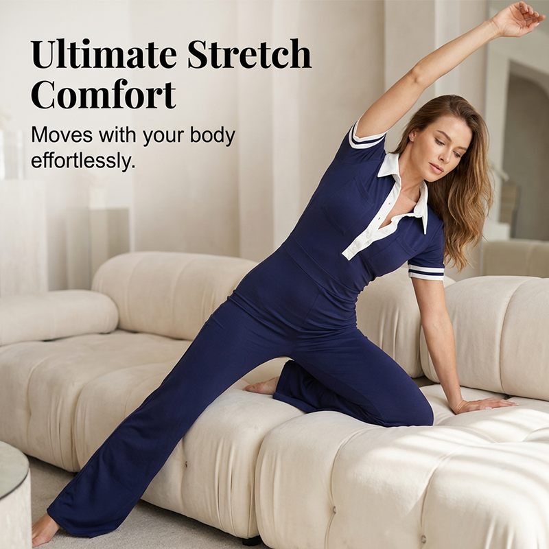 👚 50% OFF NOW! 👖 Women's Shirt & Pants 2-Piece Set – Soft, breathable & matching – Perfect for work, travel or casual days – effortless style with comfort 🌸