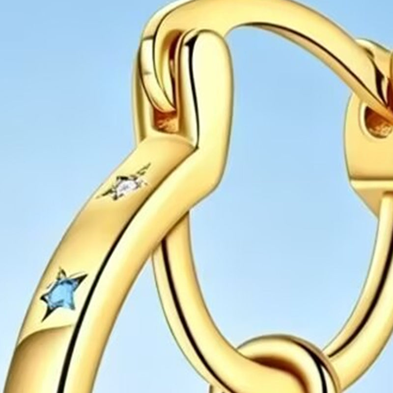 📢📢33% OFF !! ⏰Celestial Double Layer Hoop Earrings