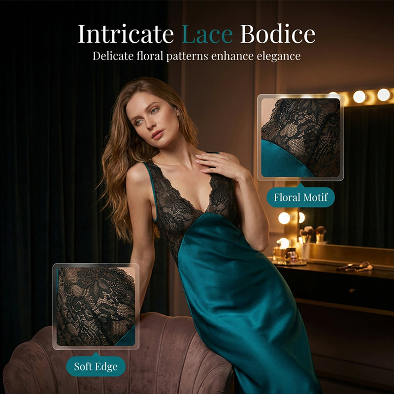 📢📢40% OFF !! ⏰Elegant V-Neck Slip Nightdress