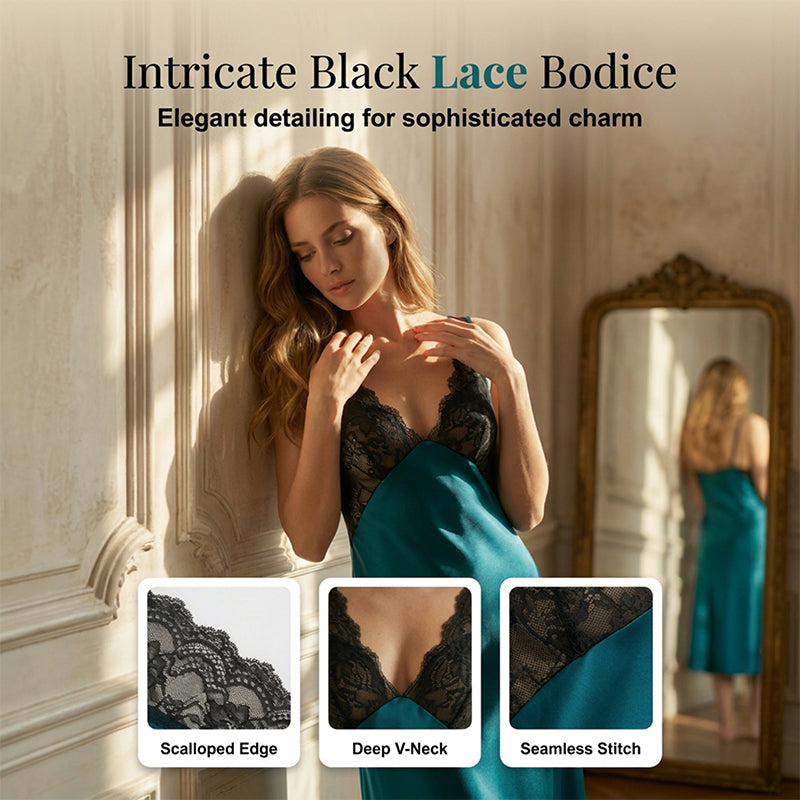 📢📢40% OFF !! ⏰Elegant V-Neck Slip Nightdress