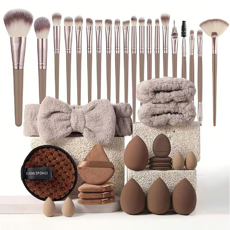 📢📢40% OFF !! ⏰ All-in-One Makeup Brush & Sponge Set
