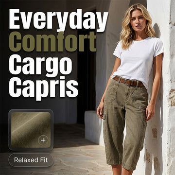 🎁2026 New Arrivals 50% OFF💥Women's Relaxed Casual Cargo Capris – Utility Pockets, Breathable, Relaxed Fit ✨