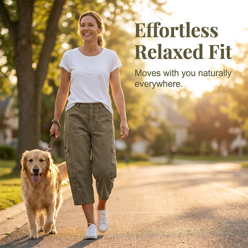 🎁2026 New Arrivals 50% OFF💥Women's Relaxed Casual Cargo Capris – Utility Pockets, Breathable, Relaxed Fit ✨