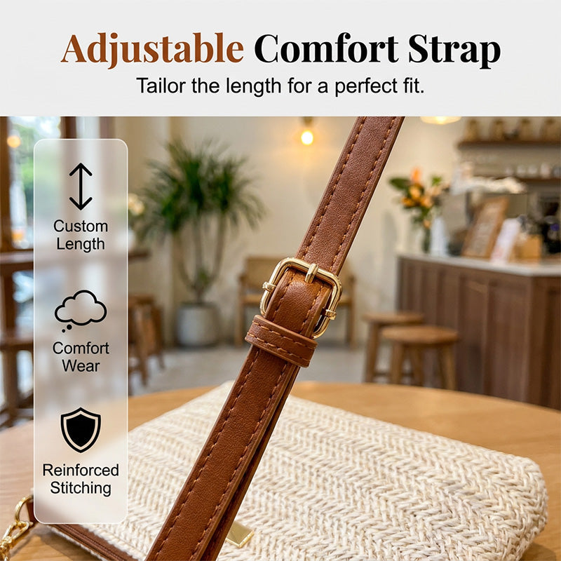 📢📢50% OFF !! ⏰Women's Woven Straw Shoulder Clutch Bag👜
