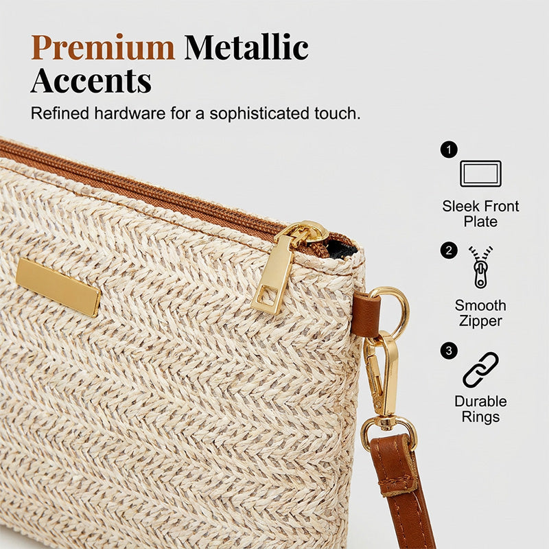 📢📢50% OFF !! ⏰Women's Woven Straw Shoulder Clutch Bag👜