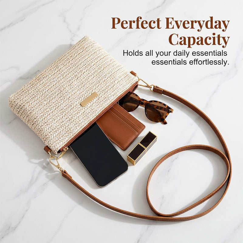 📢📢50% OFF !! ⏰Women's Woven Straw Shoulder Clutch Bag👜