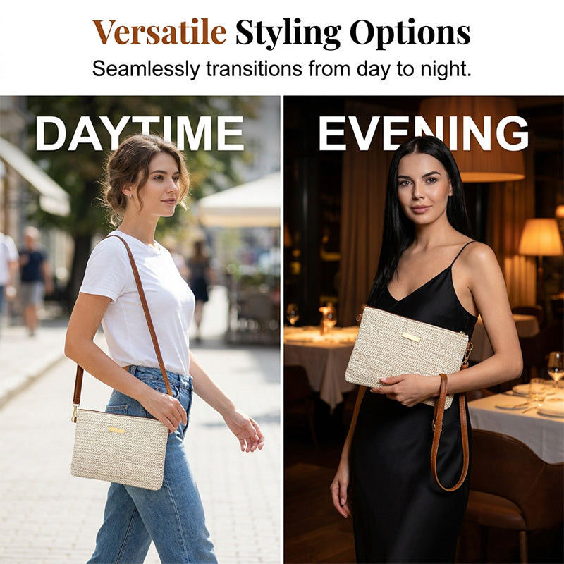 📢📢50% OFF !! ⏰Women's Woven Straw Shoulder Clutch Bag👜