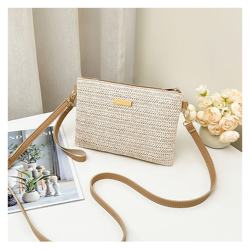 📢📢50% OFF !! ⏰Women's Woven Straw Shoulder Clutch Bag👜
