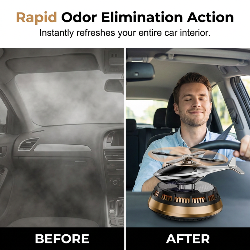 Solar Powered Rotating Car Air Freshener
