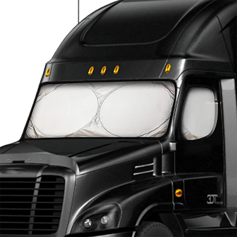 📢📢50% OFF !! ⏰Truck Windshield Sunshade with UV Protection – Heavy-duty & heat-reflective – Fits large windshields, reduces interior heat – protects dash & seats, foldable storage 🛡️