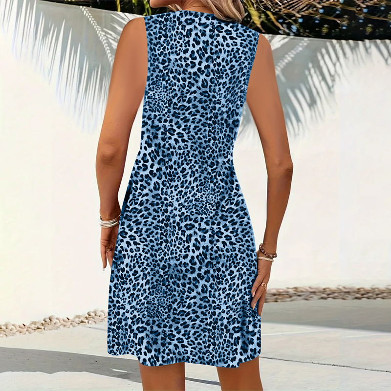 🎁2026 New Arrivals 50% OFF💥Women's V-neck dress with leopard print – Bold, Flattering, Versatile 🌟