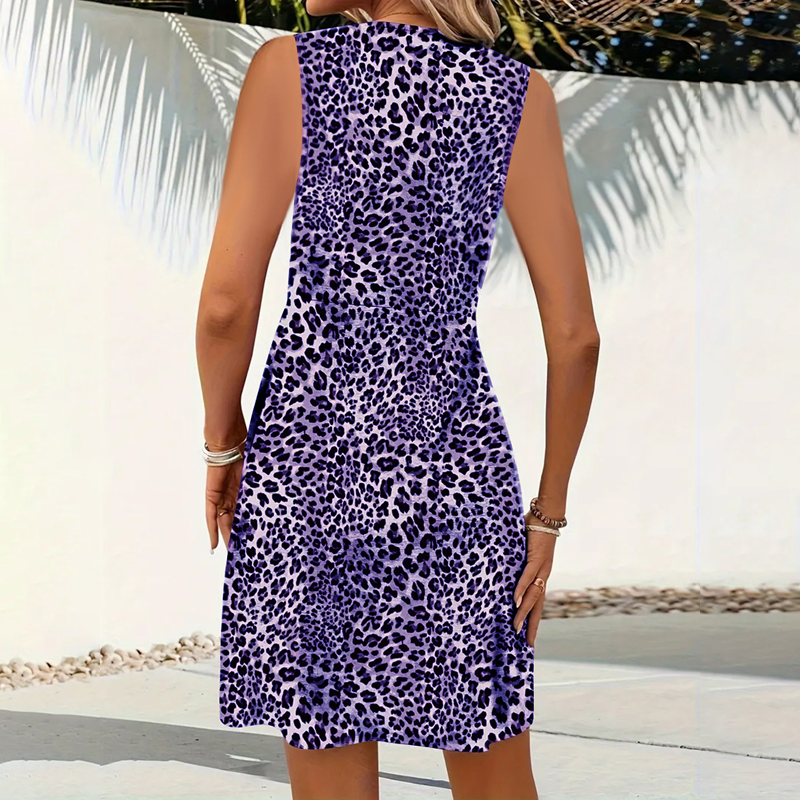 🎁2026 New Arrivals 50% OFF💥Women's V-neck dress with leopard print – Bold, Flattering, Versatile 🌟