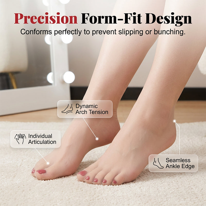 📢📢Buy 2 get 1 free  !! ⏰Instant Pedicure Sheer Stockings with Artificial Toenails