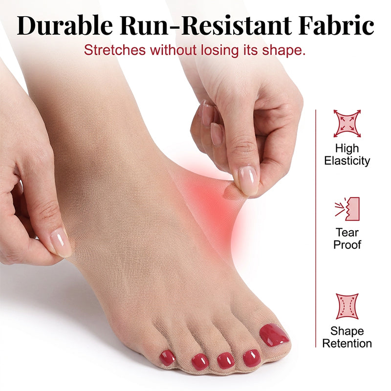 📢📢Buy 2 get 1 free  !! ⏰Instant Pedicure Sheer Stockings with Artificial Toenails