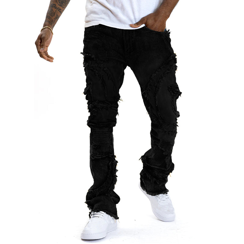 📢📢50% OFF !! ⏰Men's Deconstructed Frayed Flare Jeans