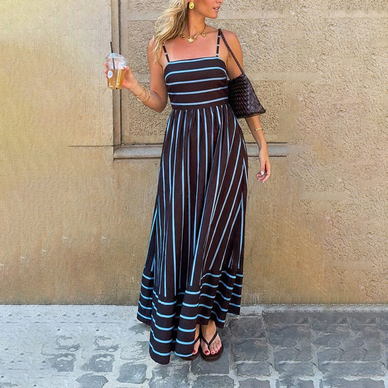 📢📢50% OFF !!⏰Women's Striped Cami Maxi Dress