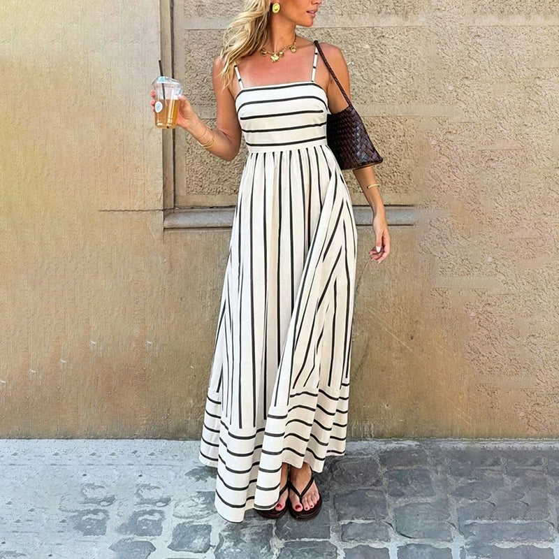 📢📢50% OFF !!⏰Women's Striped Cami Maxi Dress