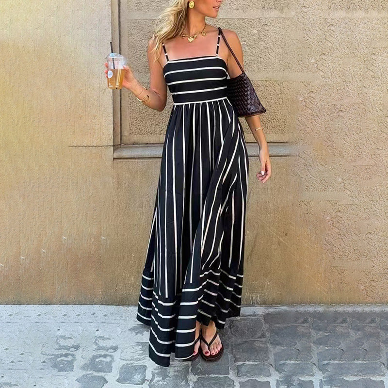 📢📢50% OFF !!⏰Women's Striped Cami Maxi Dress