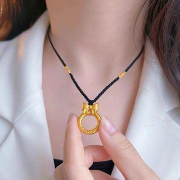 ⏰LAST DAY - BUY 1 GET 1 FREE!!💝Elegant Gold Bow Pendant Necklace