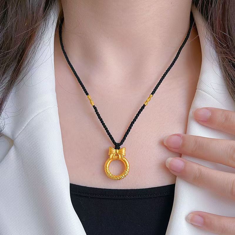 ⏰LAST DAY - BUY 1 GET 1 FREE!!💝Elegant Gold Bow Pendant Necklace