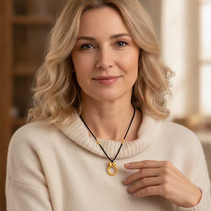 ⏰LAST DAY - BUY 1 GET 1 FREE!!💝Elegant Gold Bow Pendant Necklace